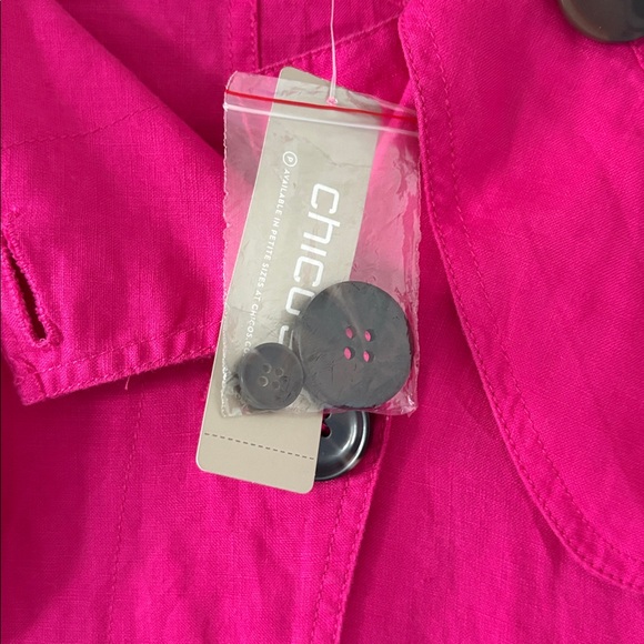 Chicos Linen Cropped Trench Jacket - Picture 4 of 9